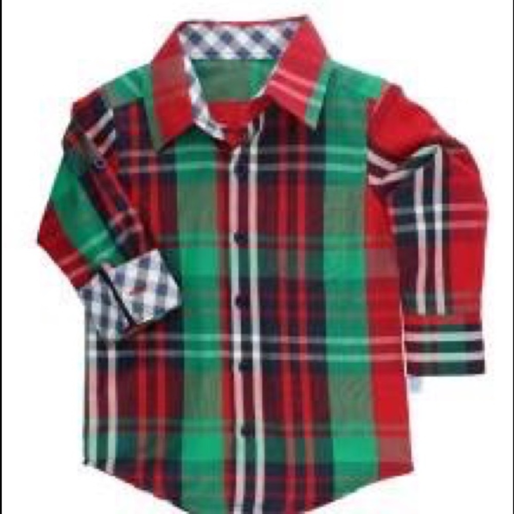 Boys Kennedy plaid button down